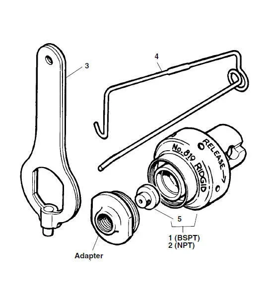 RIDGID TOOLS 51075 ADAPTOR, STUD 1-1/2 NPT