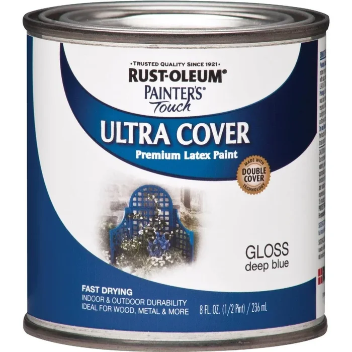 Rust-Oleum 224423 Painter’s Touch 2X Ultra Cover Premium Latex Paint Deep Blue 1/2 Pt. Replacement MPN