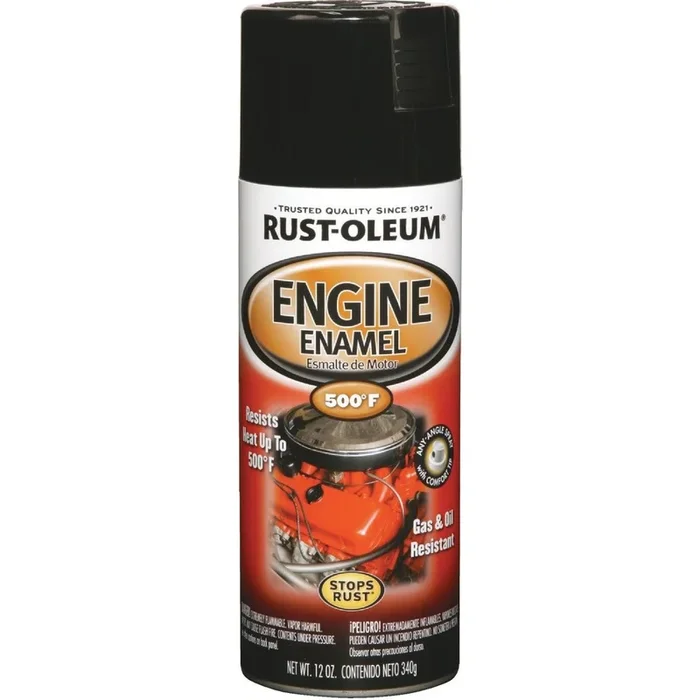 Rust-Oleum 248932 Stops Rust 12 Oz. Gloss Black Engine Enamel Spray Paint