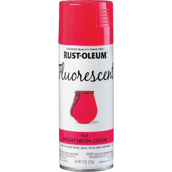 Rust-Oleum 342569 Fluorescent 11 Oz. Gloss Spray Paint Fluorescent Pink