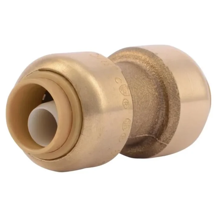 RWC U006LF Cash Acme U006LF 3/8 SB Sharkbite Brass Coupling Lead Free