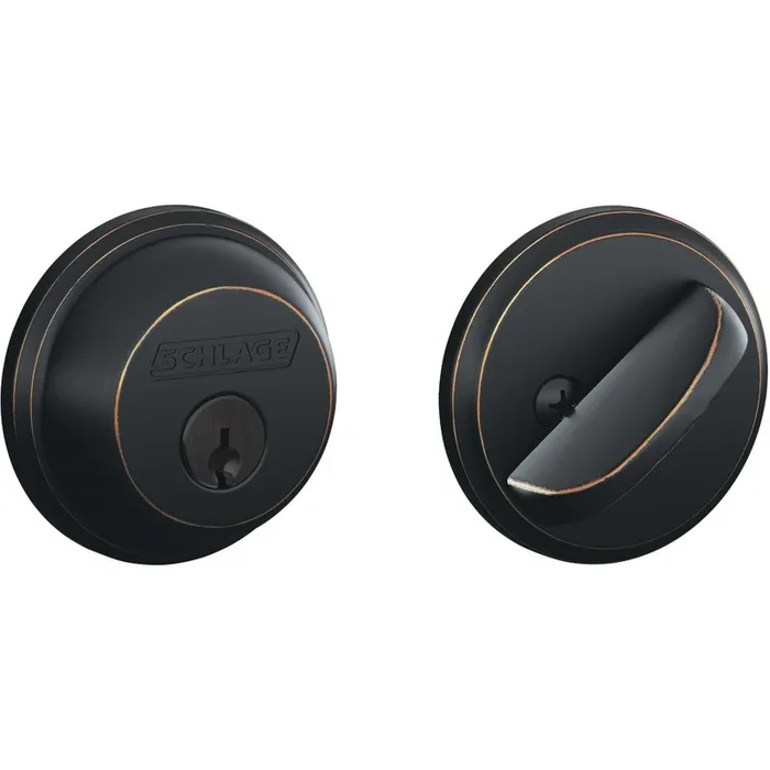 Schlage B60N716 Deadbolt Maximum Security Single Cylinder Aged Bronze
