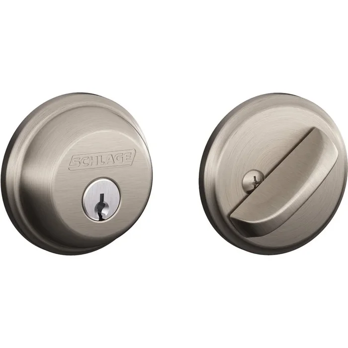 Schlage B60NG619 Satin Nickel Single Cylinder Deadbolt
