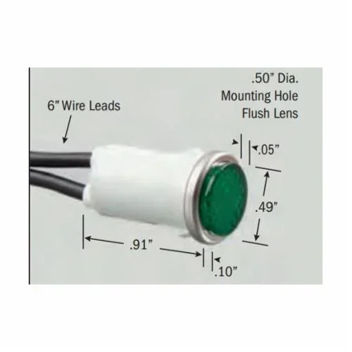 Selecta SL53213-7-BG Indicator Light 0.33 W Flush Lens