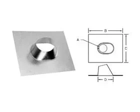 Selkirk 103825(3RV-AF) RV Series Bvent Gas Roof Flashing Adjustable Flat to 6/12 3