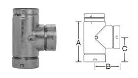 SELKIRK 4RV-TS RV Series Bvent Gas Standard Tee 4 * CLEARANCE *