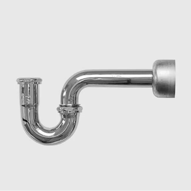 SIGMA 1-1/4” x 1-1/4” ”P” Trap, includes APS.10.207 Flange POLISHED NICKEL PVD .43
