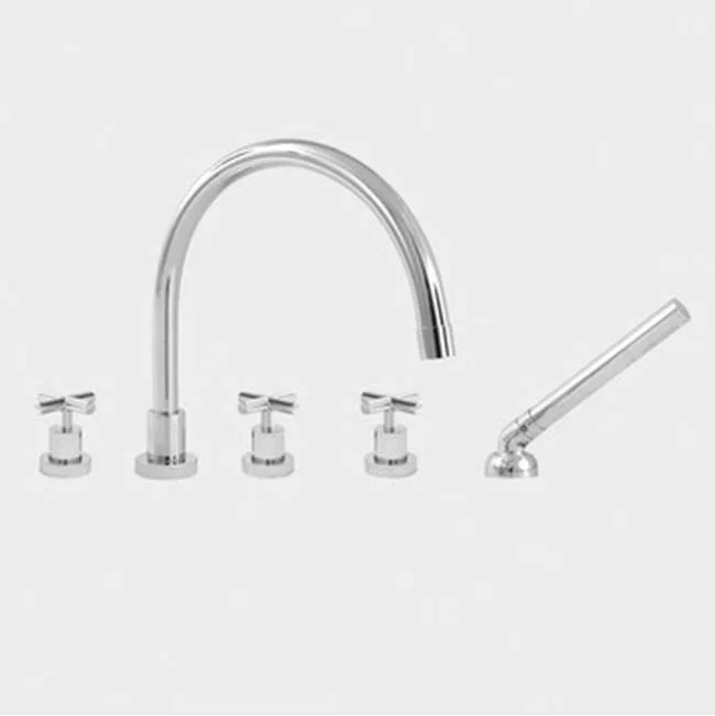SIGMA Roman Tub Set TRIM with Deckmount Handshower NOVA II COCO BRONZE .63