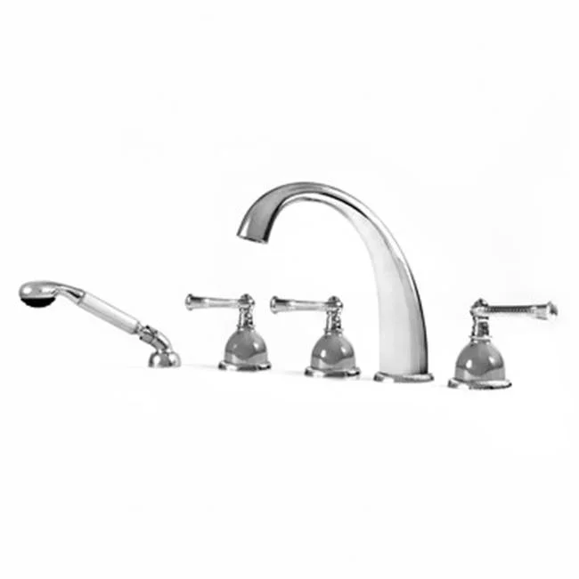 SIGMA Roman Tub Set TRIM with Deckmount Handshower SIENNA SATIN NICKEL PVD .42