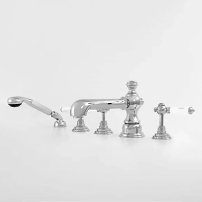 SIGMA Roman Tub Set TRIM with Deckmount Handshower WALDORF SATIN NICKEL PVD .42