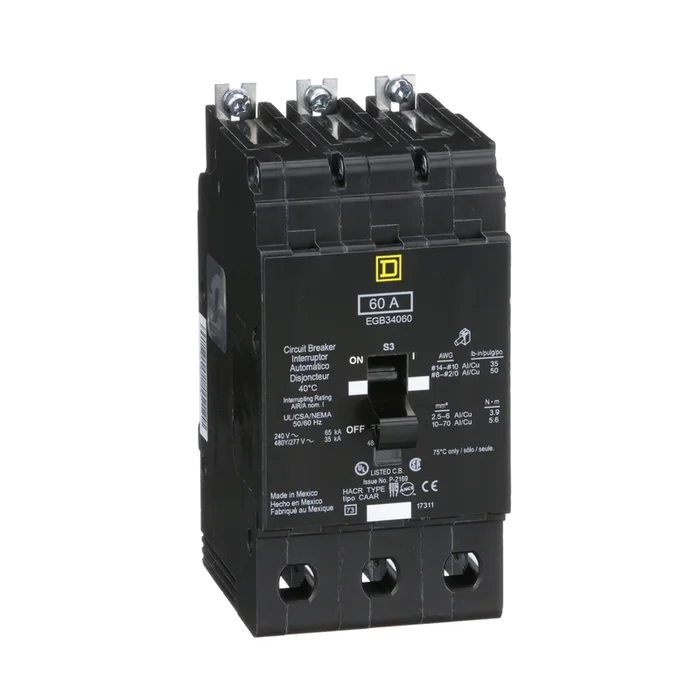 Square D EGB34060 Mini Circuit Breaker 60A 480Y/277 Volt