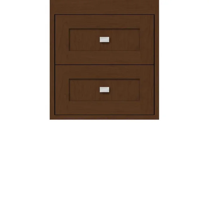 Strasser Woodenworks 18 X 21 X 19.75 Sodo Inset Wall Mount Drw Bank Shaker Pecan Cherry
