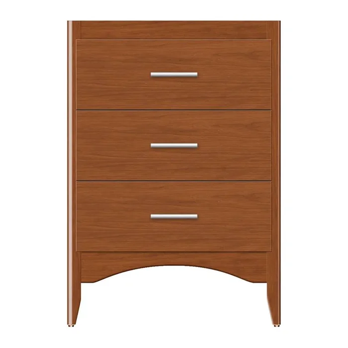 Strasser Woodenworks 24 X 18 X 34.5 Wallingford Town Vanity Tiered Miter Cinn Cherry 3 Drw