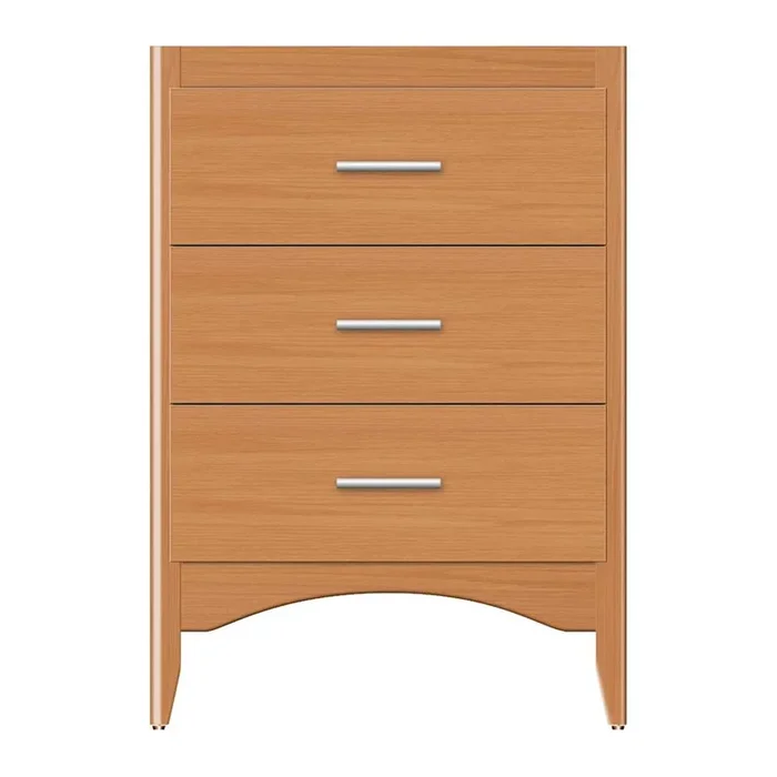 Strasser Woodenworks 24 X 21 X 34.5 Wallingford Town Vanity Tiered Miter Nat Oak 3 Drw