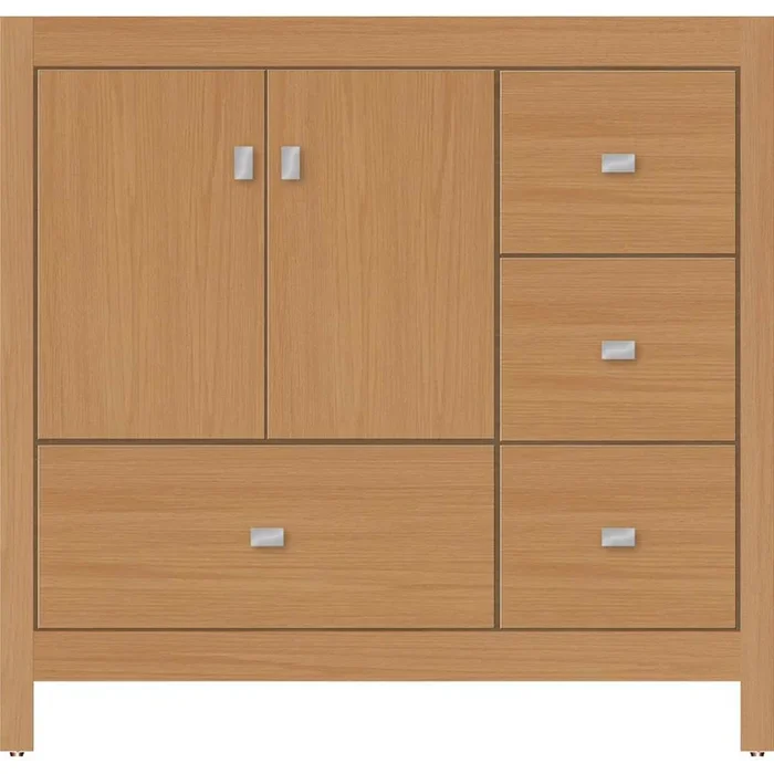 Strasser Woodenworks 36 X 18.5 X 34.5 Alki Essence Vanity Slab Nat Oak Rh