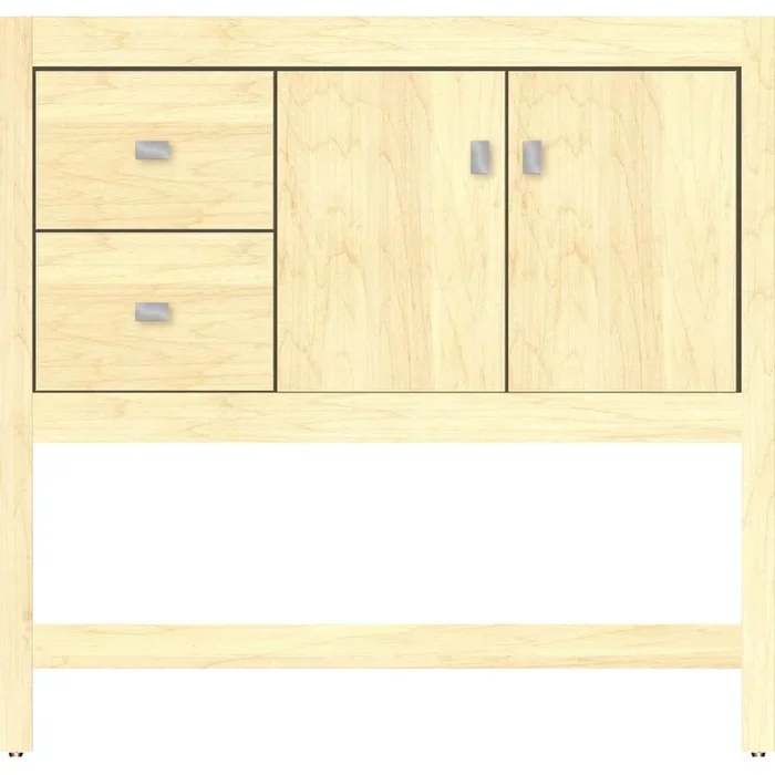Strasser Woodenworks 36 X 21 X 34.5 Alki Spa Vanity Slab Nat Maple Lh