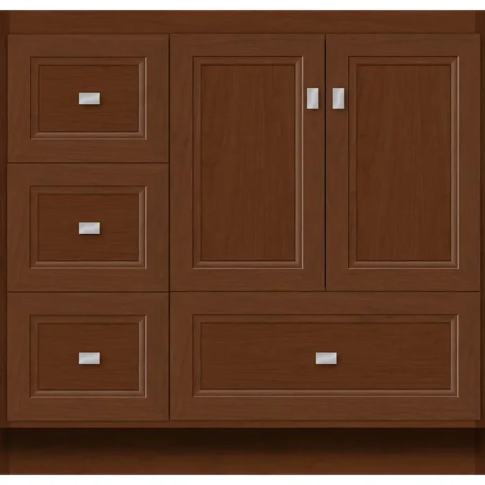 Strasser Woodenworks 36 X 21 X 34.5 Montlake Vanity Ogee Miter Pecan Cherry Lh