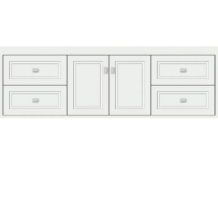 Strasser Woodenworks 60 X 18.5 X 19.75 Sodo Inset Wall Mount Vanity Ogee Miter Powder Grey Sb