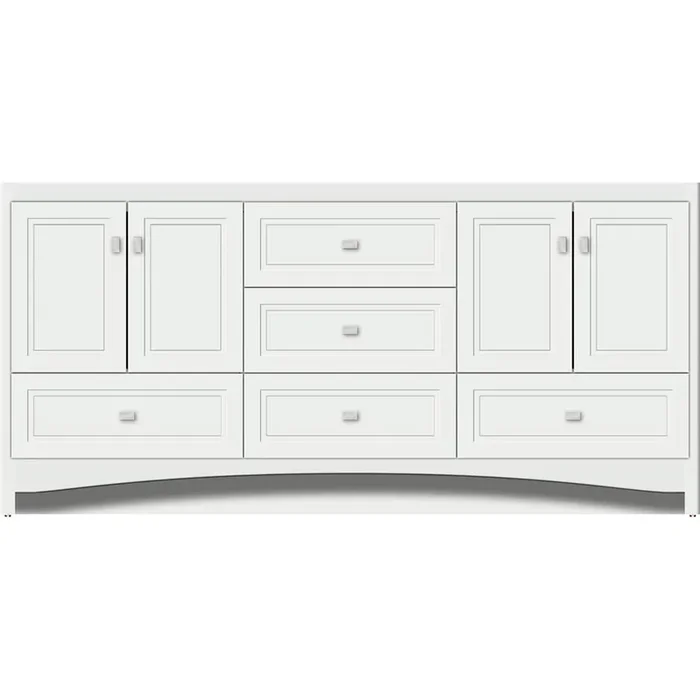 Strasser Woodenworks 72 X 21 X 34.5 Ravenna Vanity Ogee Miter Powder Grey Db