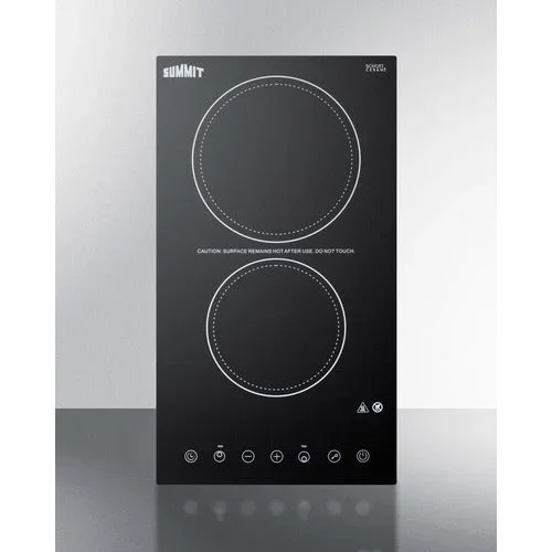 Summit Appliance CR2B23T3B Cooktop 230V 2 Burner