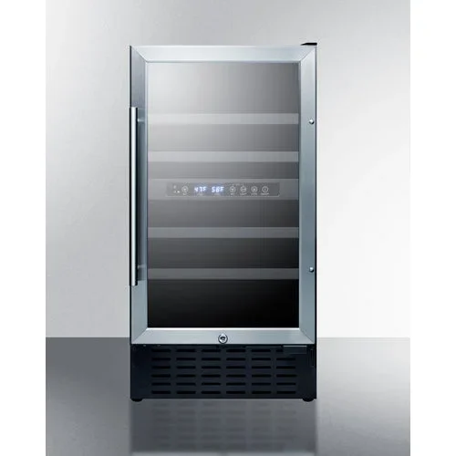 Summit Appliance SWC182ZADA Wine Cellar 3.3 Black Glass 18