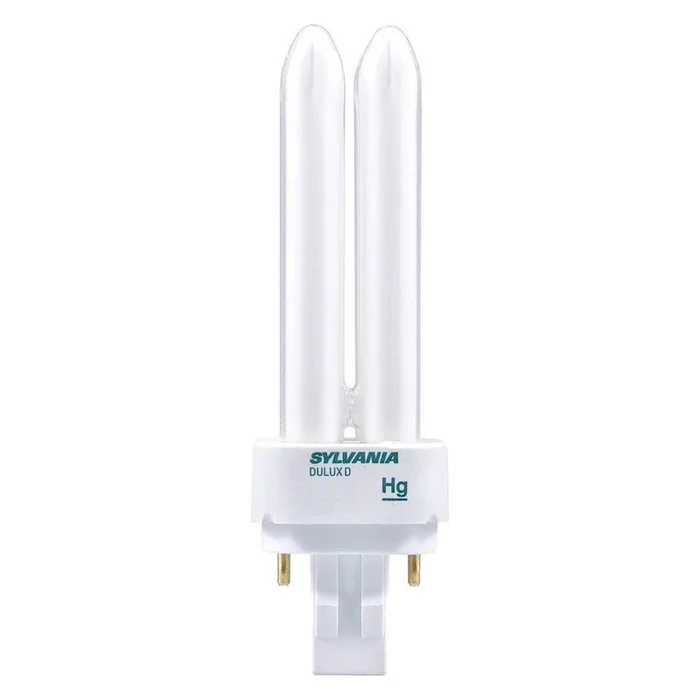Sylvania 21110 Dulux D 18W T4 Compact Fluorescent Light Bulb with G24d-2 Base