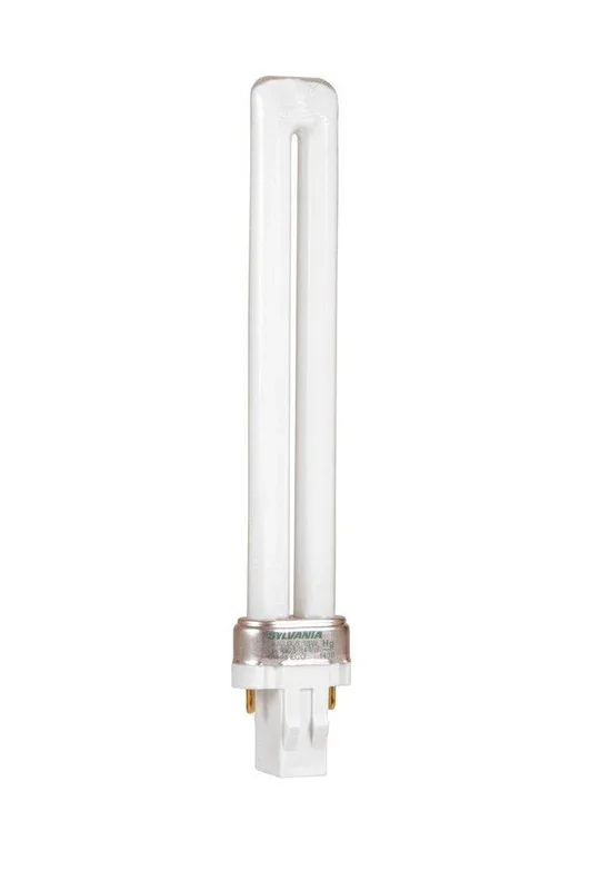 Sylvania 21272 Dulux S 9W T4 Compact Fluorescent 2700 Kelvin Light Bulb with G23 Base
