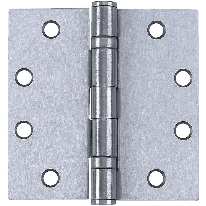 Tell HG100320 Commercial Stainless Steel 4 In. Square Ball Bearing Hinge with Removable Pin