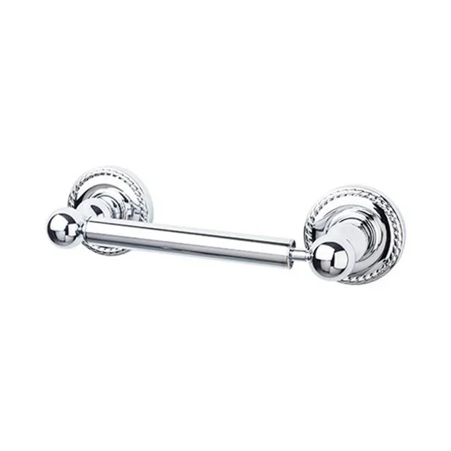 Top Knobs Edwardian Bath Tissue Holder Rope Backplate Polished Chrome