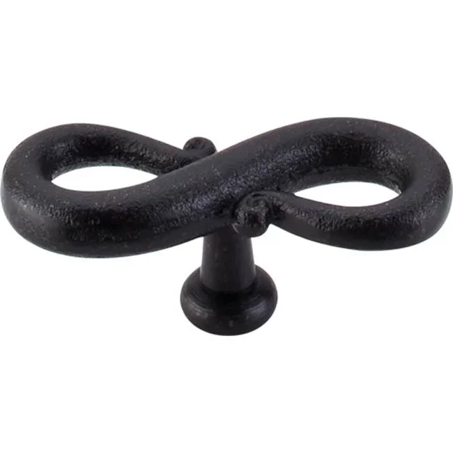 Top Knobs S-Shaped Knob 3 1/4 Inch Patina Black