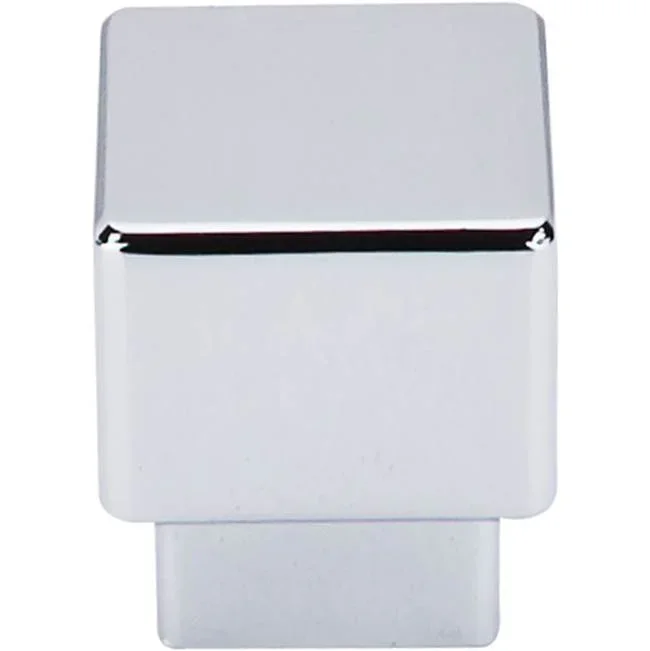 Top Knobs Tapered Square Knob 1 Inch Polished Chrome