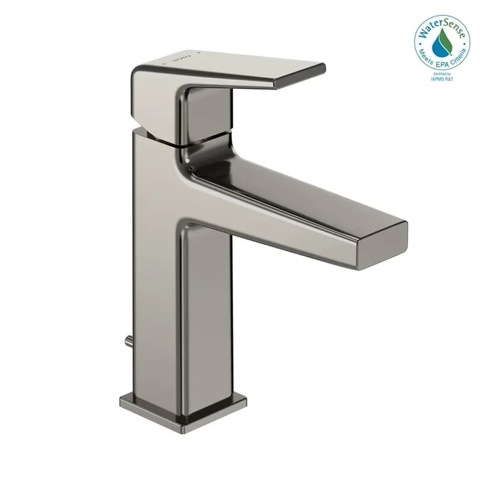 TOTO GB Series 1.2 GPM Single Handle Bathroom Sink Faucet with COMFORT GLIDE Technology and Drain Assembly, Polished Nickel