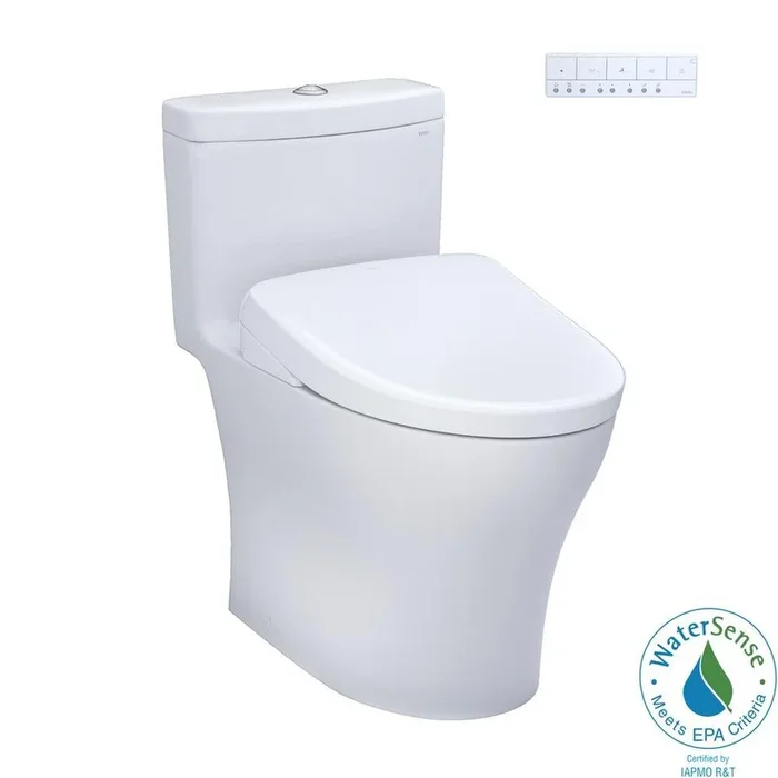 TOTO MW6464736CEMFGNA#01 1.28 gpf Elongated One Piece Toilet with Washlet Seat in Cotton White