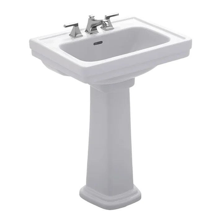 TOTO Promenade® 24” x 19-1/4” Rectangular Pedestal Bathroom Sink for 8 inch Center Faucets, Sedona Beige
