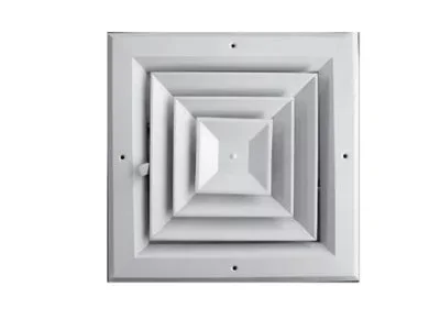 TRUaire A504M08X08 8×8 4-Way White Aluminum Square Ceiling Diffuser