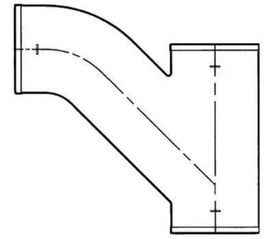Tyler 008927 6 No Hub Cast Iron Wye and 1/8 Bend