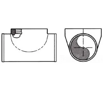 TYLER 009443 4X4 NO-HUB L/PLUG TEST TEE (NH36-00445)