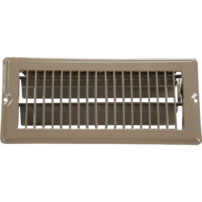 US Hardware V-103B United States Hardware 4 In. x 10 In. x 11/16 In. Brown Steel Floor Register