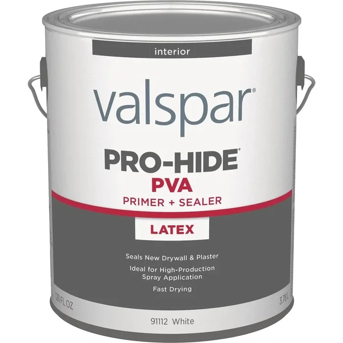 Valspar 028.0091112.007 Pro-Hide PVA Interior Latex Drywall Primer White 1 Gal.