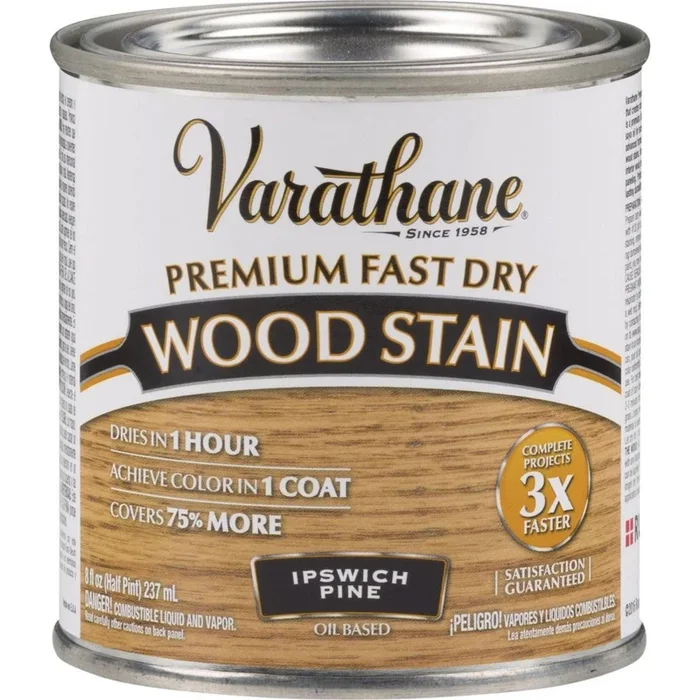 Varathane 262031 Fast Dry Ipswich Pine Urethane Modified Alkyd Interior Wood Stain 1/2 Pt.