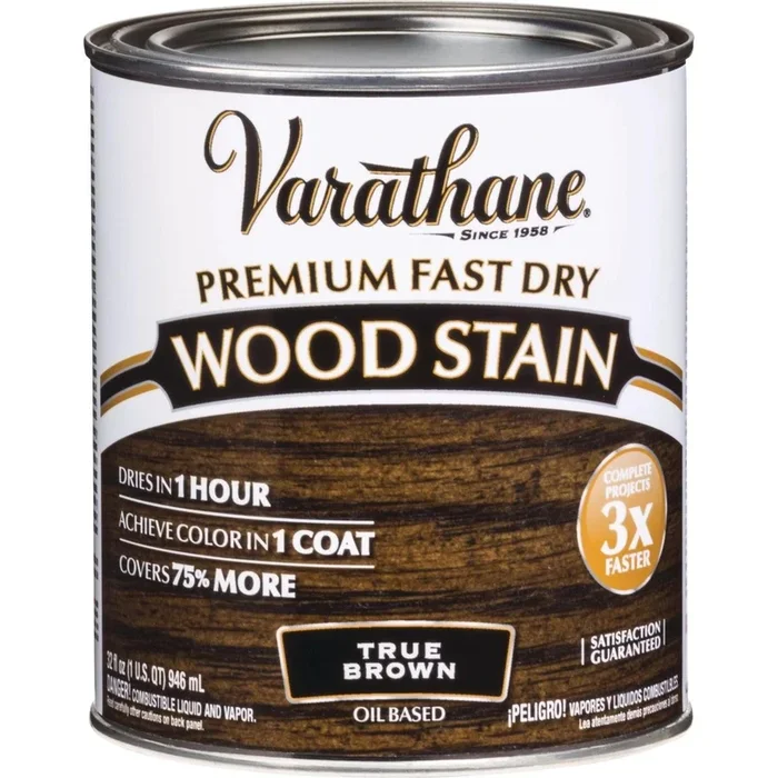 Varathane 333661 Fast Dry True Brown Urethane Modified Alkyd Interior Wood Stain 1 Qt. Replacement 333661