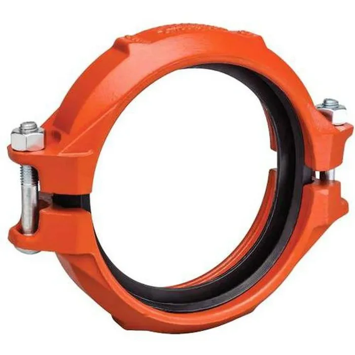 Victaulic L040357PE0 Installation-Ready 4 In. Orange Enamel Grooved Rigid Coupling