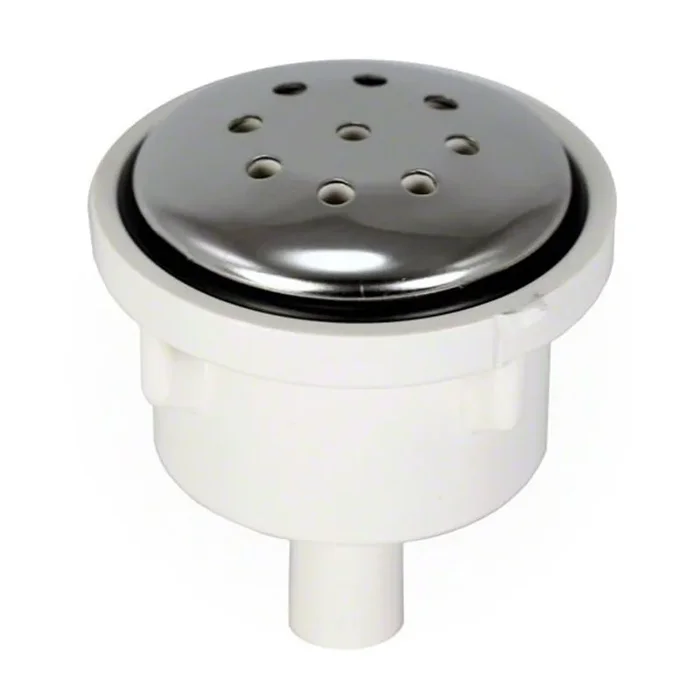 Waterway Plastics 670-2390B Top-Flo Air Injector 0.37 Inch Barb With Stainless Steel Escutcheon