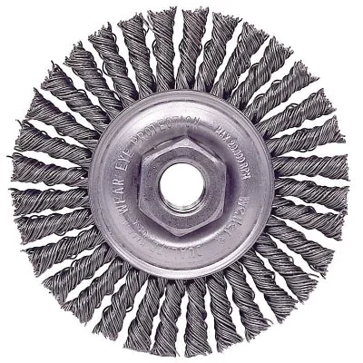 Weiler 13126 Roughneck Wheel Brush – 4 in Diameter, 3/16 in Width, 20000 RPM