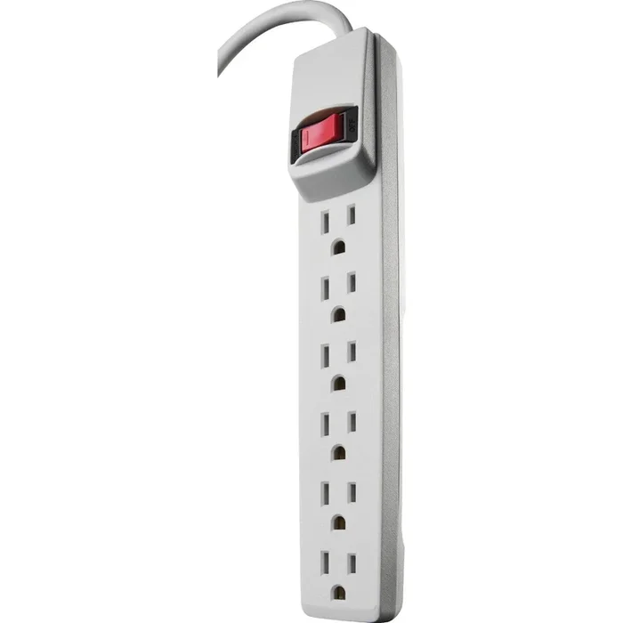 Woods 41367 Plastic 6-Outlet Power Strip with 4 Ft. Cord