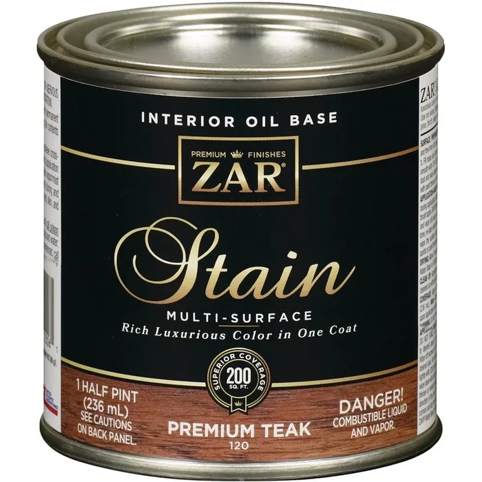 ZAR 12006 Oil-Based Wood Stain Premium Teak 1/2 Pt.